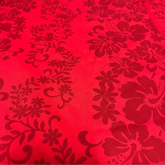 Hawaiian Patchwork Quilt Tiare Hibiscus Blanket Pocket 35 x 40 Picnic Blanket - Picture 5 of 8